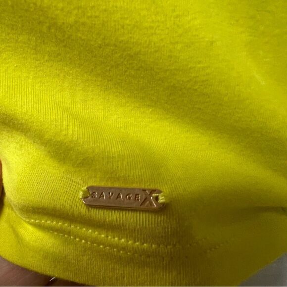 COPY - Savage Fenty bright yellow cropped top. Sz L - Picture 3 of 6